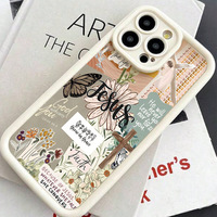 Coque de téléphone portable antichoc en TPU avec motif papillon marguerite et protection d'objectif pour iPhone XR XS 11 12 13 14 15 16 17 18 Pro Max
