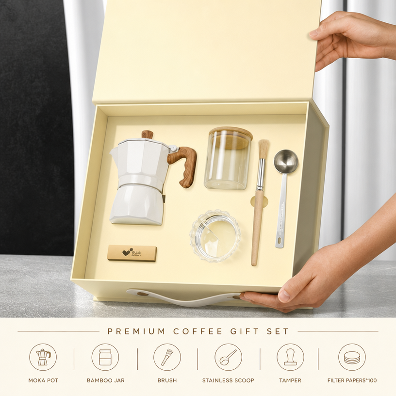 White 6-piece set, dual-valve version