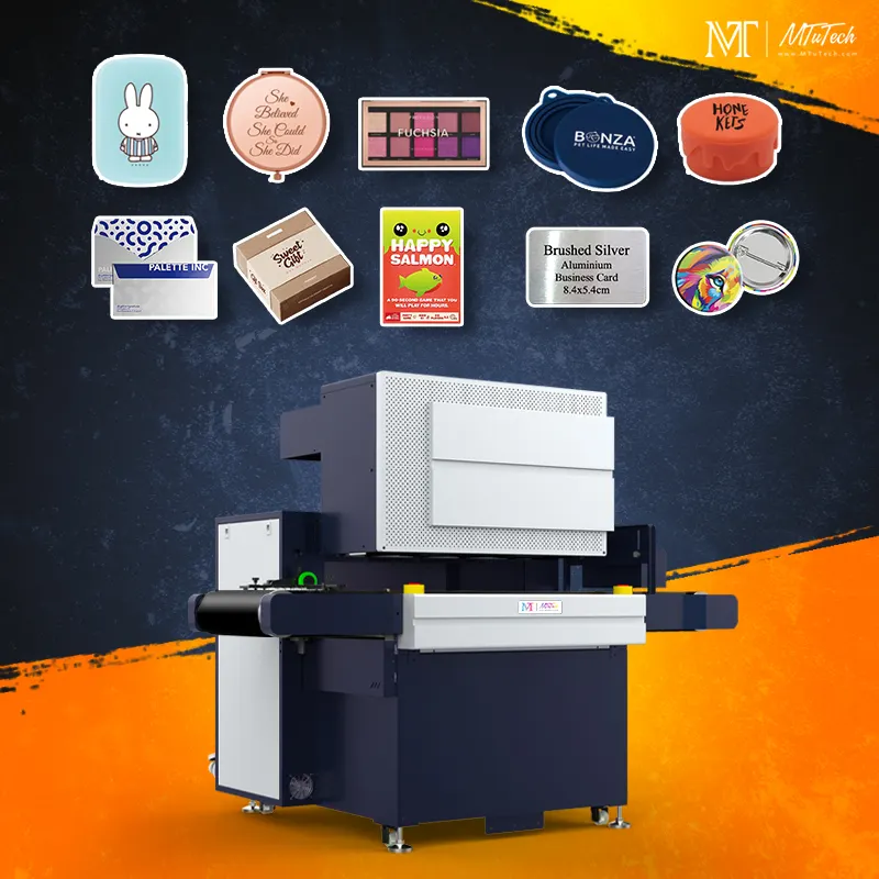 Thương mại kinh tế mtutech một vượt qua UV máy in phun cho các mặt hàng khuyến mại, bao bì và signage in ấn