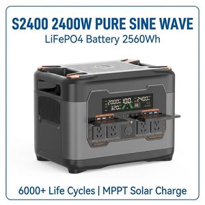 Centrale Électrique Portable S2400 2400W 2560Wh Générateur Solaire Onde Sinusoïdale Pure pour Usage Domestique MPPT - Product Image 6