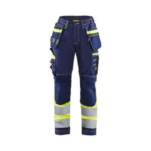 BLAKLADER - 719613708833C32 Pantalon haute visibilité pour femme avec stretch Bleu marine/jaune-EAN 7330509877258 HI-VIS WORKWEAR - Product Image 1