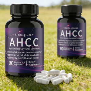 Capsules AHCC de haute qualité à marque privée pour maintenir l'activité des cellules tueuses naturelles – Complément immunitaire à base de plantes pour adultes – 60 gélules - Product Image 2