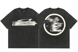 T-shirt casual estiva a maniche corte in puro cotone stampato serie NFC Trendy Hell and Star, vendita diretta dalla fabbrica, vestibilità ampia uomo/donna - Product Image 2