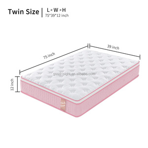 Ücretsiz Kargo ABD Yerel Stok 12 inç Kraliçe Boy Sıkıştırılmış Hibrit Yatak Memory Foam Rulo Paket Yaylı Yatak - Product Image 4