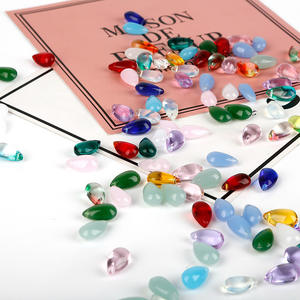 Perle di vetro 8*14mm ciondolo a goccia fai da te materiale fatto a mano stile antico passo agitato testa gioielli - Product Image 2