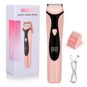 Depiladora Eléctrica 2 en 1 para Mujer, Recortadora de Bikini de Doble Cabezal, Resistente al Agua IPX6, Uso en Seco/Húmedo, Afeitadora Corporal Sin Dolor, Uso Doméstico, Inglés - Product Image 6
