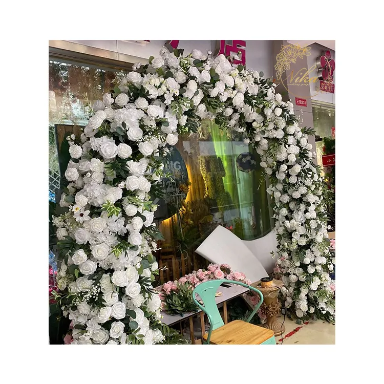 Decorazione di eventi matrimonio ingresso arco cancello fiori fiori artificiali per la decorazione di nozze