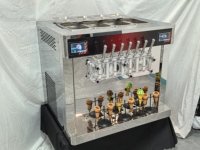 Tafelmodel ijsmachine van roestvrij staal, multifunctioneel voor softijs, frozen yoghurt, smoothies, ijskoffie en fruitflavours.