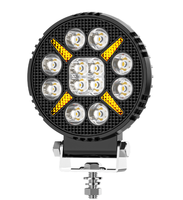 Lumière de travail LED ronde DXZ 12/24V 36W, blanc 6500k, faisceau spot/diffuseur pour véhicule tout-terrain, camion, tracteur, lumière auxiliaire de 4 pouces