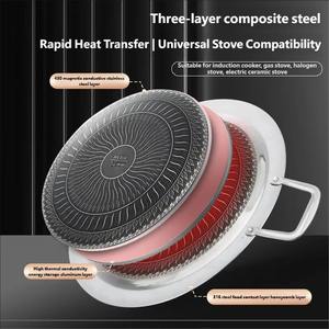 Plaque de barbecue portable en acier inoxydable 316, plaque à poisson antiadhésive en nid d'abeille, compatible avec les plaques à induction, gril universel - Product Image 5