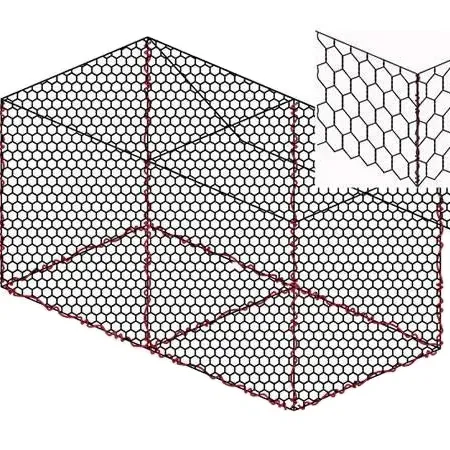 Anping 육각형 돌망태망 상자 PVC 코팅 돌망태망 바구니 강둑 보호를 위해 짠 와이어 메쉬 돌망태망 돌 케이지