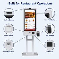 Kiosco de Pedidos de Autoservicio Personalizable OEM ODM, Integración POS Plug and Play, Pantalla Táctil, Impresora de Recibos, Escáner QR