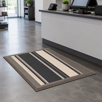 Tapis anti-fatigue en PVC tissé, taille personnalisée, avec base antidérapante et texture rayée