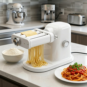 Macchina Elettrica per Fare la Pasta con Rullo in Plastica 3-in-1 e Tagliapasta per Spaghetti/Fettuccine, 150W, Silenziosa, per Uso Domestico - Product Image 6