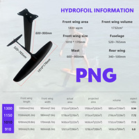 PNG1010 Hydroptère Avant Aile Lumière Aile Foiling Surf Pompe Feuille Facile Ascenseur Stable Glide Wingfoil Sports Nautiques Feuille Kit Conseil