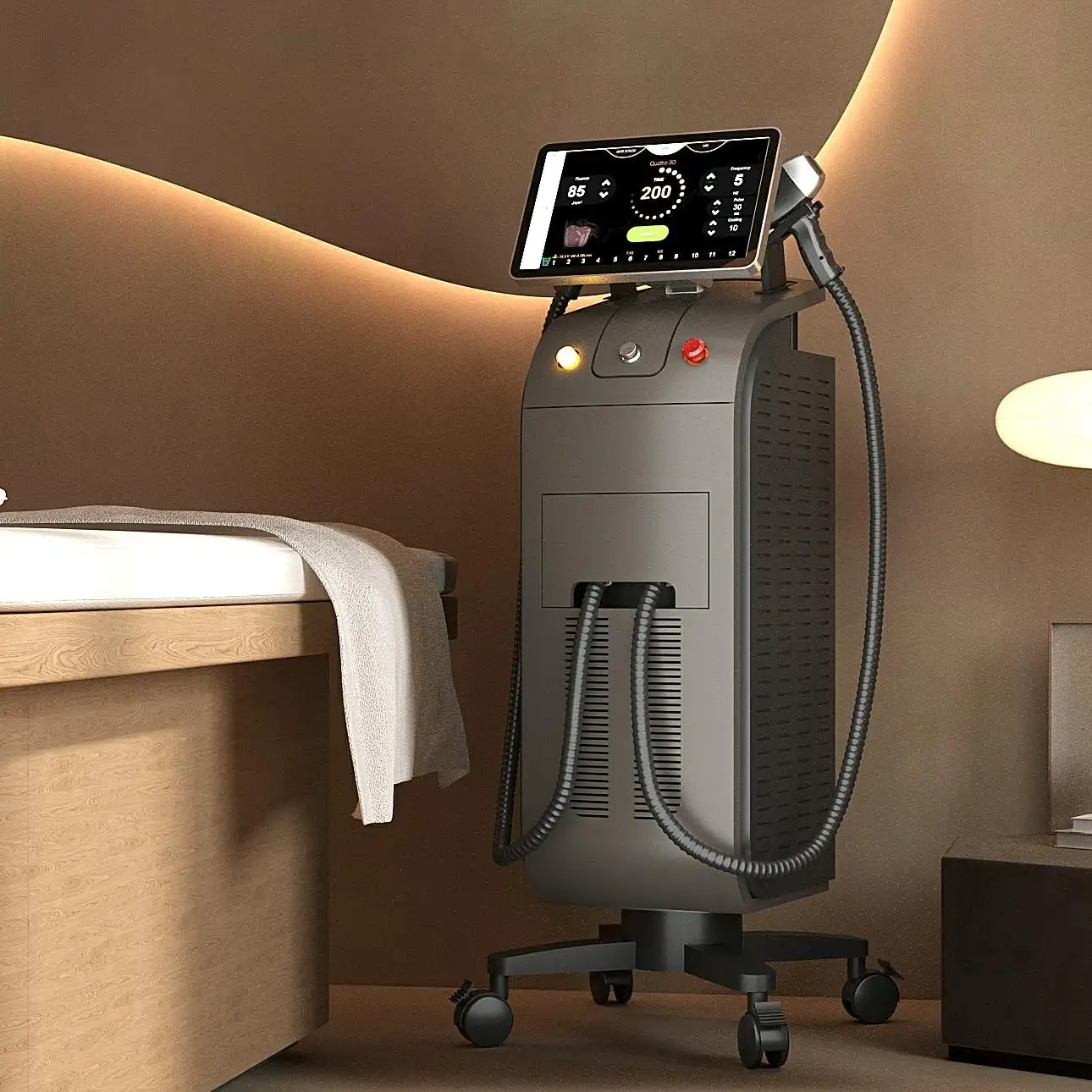 DFLASER Ice Titanium Alex 755 808 940 1064 Laser Hair Removal CE Approved Germany 600-2000w Diode Laser Stationary