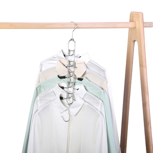 Organisateur de vêtements multi-niveaux 5 en 1 pour placard, économiseur d'espace en métal, <span class=keywords><strong>cintre</strong></span> pour pulls, manteaux, chemises - Product Image 6