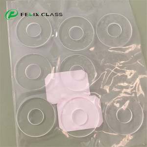 Fenêtre en verre de silice fondue UV en quartz optique transparent FELIX avec trou de perçage - Product Image 2