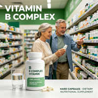 Capsules de vitamines du complexe B |   Complément alimentaire nutritionnel