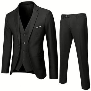 <span class=keywords><strong>Traje</strong></span> Formal <span class=keywords><strong>Gris</strong></span> <span class=keywords><strong>Claro</strong></span> y Negro al por Mayor, 3 Piezas, Blazer, <span class=keywords><strong>Chaleco</strong></span> y Pantalones, Corte Entallado, 2 Botones, Trajes de Hombre para Boda, Oficina, Negocios - Product Image 4