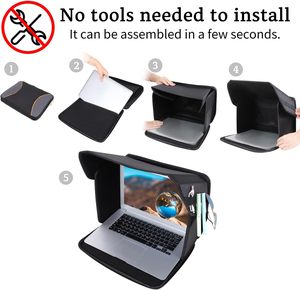 Le plus récent capot d'écran de confidentialité Portable multifonctionnel pliable bouclier couverture sac d'<span class=keywords><strong>ordinateur</strong></span> portable avec <span class=keywords><strong>pare</strong></span>-<span class=keywords><strong>soleil</strong></span> - Product Image 4