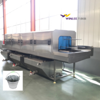 Laveuse de caisses, équipement de nettoyage de plateaux à œufs, machine à laver les paniers à fruits de mer