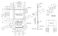 Écran OLED 1,12 pouce, 128x128 SPI OLED WEO128128G, température de fonctionnement -40°C ° C+80 ° Instrument industriel C