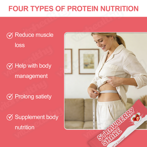 Vitahealthy OEM/ODM Organic Strawberry Milk <strong>Shake</strong> <strong>High</strong> <strong>Protein</strong> Rich in Vitamins Mineral <strong>Low</strong> <strong>Calorie</strong> Milk <strong>Shake</strong> Sachet Powder - Product Image 4