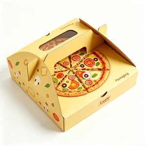 Servicio de Fabricación de Cajas de <span class=keywords><strong>Pizza</strong></span> Sostenibles al por Mayor con MOQ Bajo, de Fábrica Profesional con Certificación FSC - Product Image 4