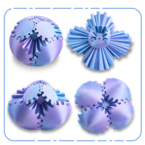 Gear Ball, jouet anti-stress imprimé en 3D pour enfants, balle rotative ou cube, personnalisable en PLA, impression 3D - Product Image 6