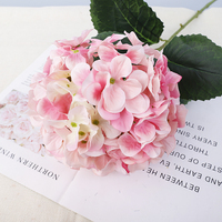 Hydrangeas artificiels en soie blanche pour mariage, fleurs décoratives à branche unique pour la maison, l'hôtel et les fêtes