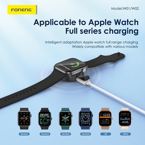 Foneng W02 <b>Magnetic</b> Wireless Charger for Watch USB C <b>Charging</b> <b>Cable</b> 1m Cord for Series 9 8 7 Ultra SE - Product Image 3