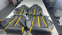 Vente en gros de nouveaux accessoires intérieurs en cuir de luxe personnalisés pour voitures électriques, sièges sport de course adaptés aux Audi RS6 RS7