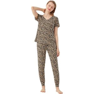Pyjama pour femmes BambooBud, haut à manches courtes, pantalon de jogging, vêtements de nuit en viscose de bambou avec poche, tailles S à XXL - Product Image 4