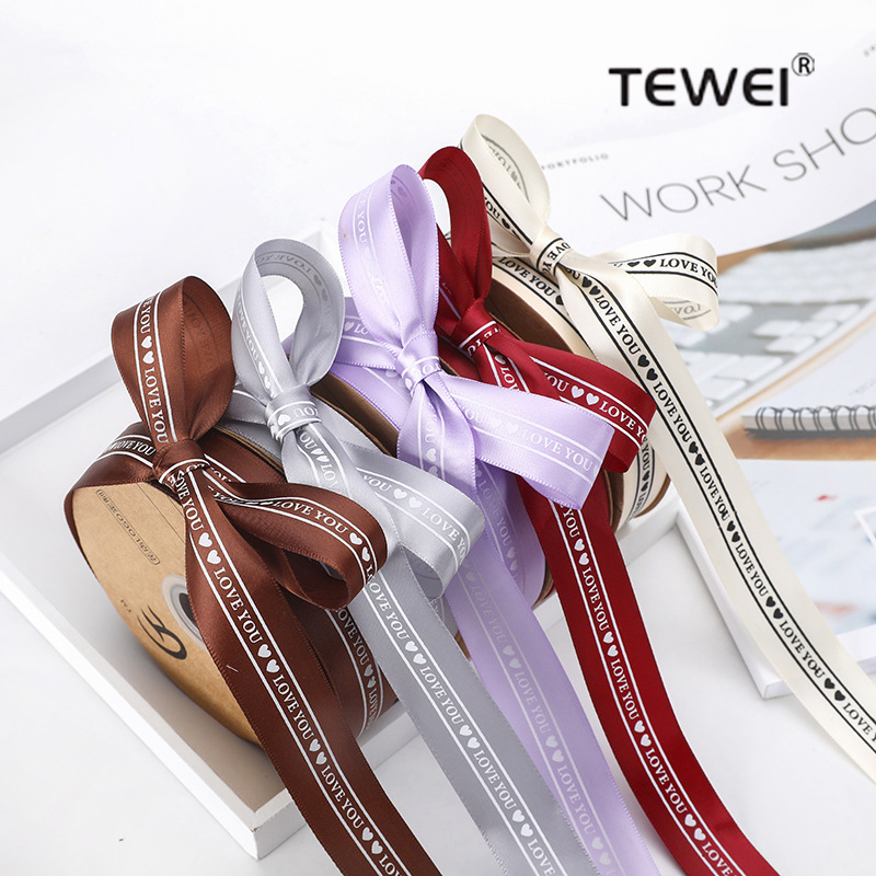 2026 Hot Selling Gift Packaging Ribbon Wedding Using Printing English Fruit Binding Tape