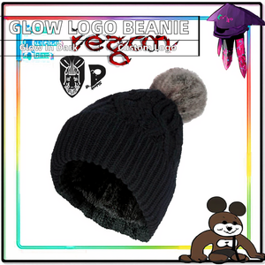 Custom Logo Design Letter Pattern Glow in the Dark Polyester Unisex Warm Beach Travel Common Beanie Knitted <b>Winter</b> <b>Hat</b> - Product Image 2