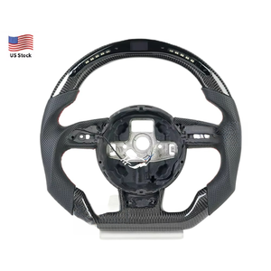 Volant <span class=keywords><strong>sport</strong></span> en cuir et fibre de carbone avec LED, en stock local aux États-Unis, pour <span class=keywords><strong>Audi</strong></span> RS 2012-2016 S4 B8 RS3/RS4/RS5/RS6/RS7/RSQ3/S3/<span class=keywords><strong>A5</strong></span>/S5 - Product Image 2
