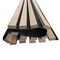 Panneau acoustique flexible OEM en MDF avec placage bois et feutre PET, insonorisant, courbé, pliable, enroulable