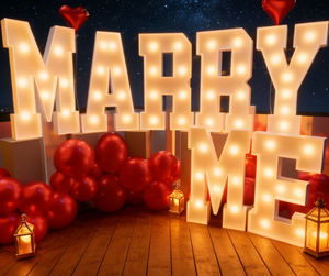 Letras Gigantes Luminosas para Propuesta de Matrimonio, Decoración de Boda, Letras Románticas con Iluminación RGB, Letras de Marquesina de 4 Pies - Product Image 2