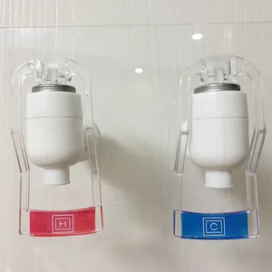 Distributore di acqua del rubinetto di plastica accessori di grado alimentare interno ed esterno filo rubinetto push tipo di tazza di acqua calda e fredda valvola