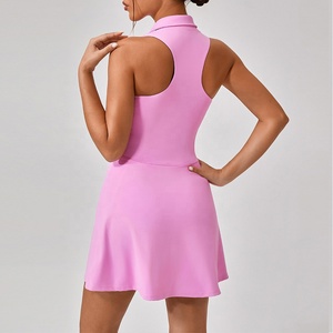 Vestido Deportivo de Una Pieza con Elasticidad en 4 Direcciones, Ropa Deportiva Activa, Lindo Vestido Rosa para Correr, Golf, Gimnasio, Tenis, Ropa Deportiva para Mujer - Product Image 2