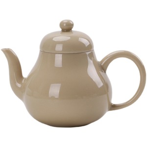 Handmade Wood Ash Glaze Teapot Small Ceramic Round With Lid For Kung Fu <b>Tea</b> <b>Set</b> - Product Image 5