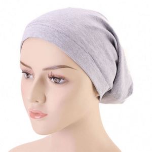 5 Pack Silk Lined Soft Stretch Cotton Fine Knit Sleep Cap Cover Slouchy <b>Beanie</b> <b>Hat</b> Bonnet for Women Natural Hair - Product Image 1