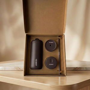 Ensemble de tasses de voyage YEWAY en acier inoxydable, gobelet isotherme sous vide avec 3 couvercles, anti-fuite, double paroi, logo personnalisé - Product Image 1