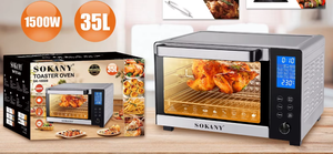 <span class=keywords><strong>Horno</strong></span> Eléctrico Inteligente de Diseño Nuevo de la Marca Premium Sokany con Capacidad de <span class=keywords><strong>35</strong></span> <span class=keywords><strong>Litros</strong></span> para Pequeños Electrodomésticos - Product Image 2