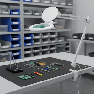 Dimbare LED-vergrotende inspectielamp met clip voor horlogereparatie, knutselen en werkplaats - Product Image 2