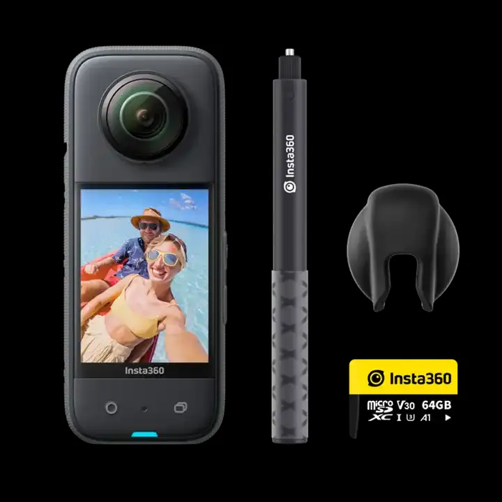 Insta360 X3 5.7K Aktif Video HDR tahan air stabilisasi FlowState 72MP foto 360 derajat kamera olahraga Aksi