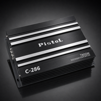 Amplificador de Coche Clase AB de 7800W y 4 Canales, Modificación de Sistema de Sonido para Todo Tipo de Vehículos, PISTOL C-286