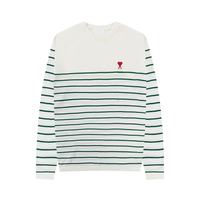 Pull en tricot à rayures avec logo personnalisé en forme de cœur, unisexe, mode, décontracté, manches longues, haut d'hiver pour hommes et femmes