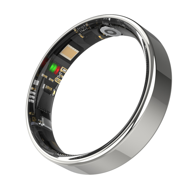 Intelligent Stainless Steel Sleep Tracker Smart Ring Timer Adjustable for Vibrating Alerts Waterproof IP68 5-10 Days